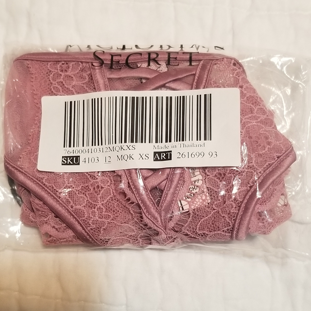 VS Dream Angels Rose Lace & Mesh Cheekini NWT - Picture 9 of 10